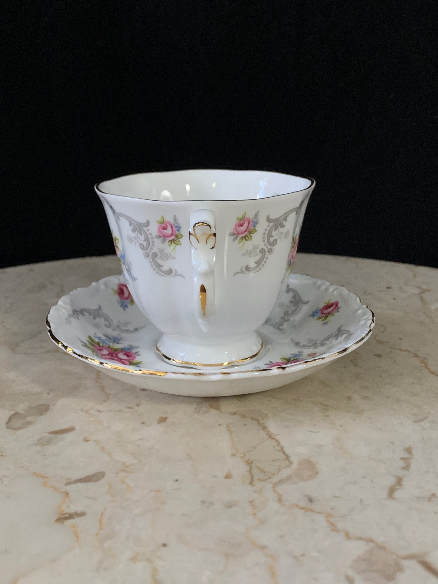 Royal Albert Tranquility Teacup and Saucer Set Pink Floral Teacup