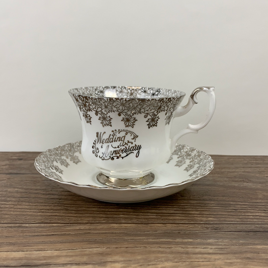 Royal Albert Silver Wedding Anniversary Teacup and Saucer Anniversary Gifts