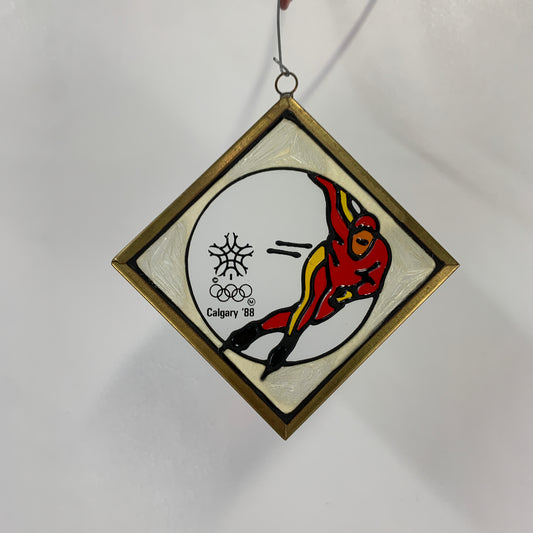 Calgary 88 Olympic Games Speed Skating Souvenir Suncatcher