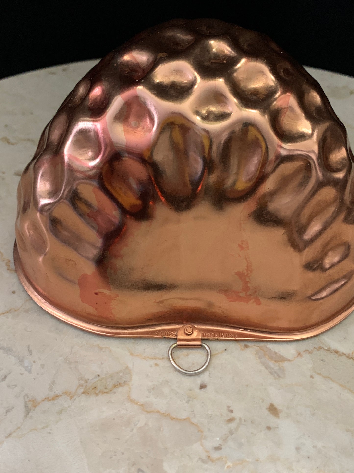 Vintage Copper Jelly Mould Made in the USA Strawberry Shaped Jelly Mold