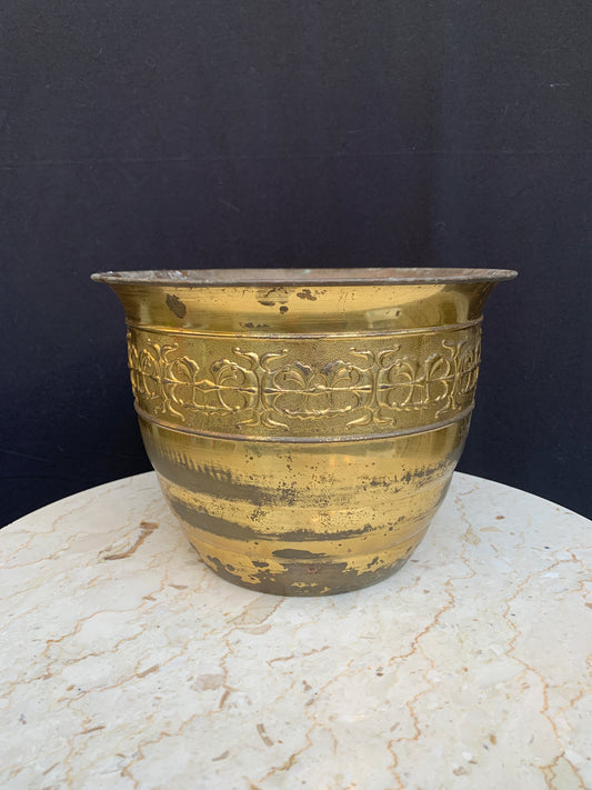 Vintage Brass Coloured Planter