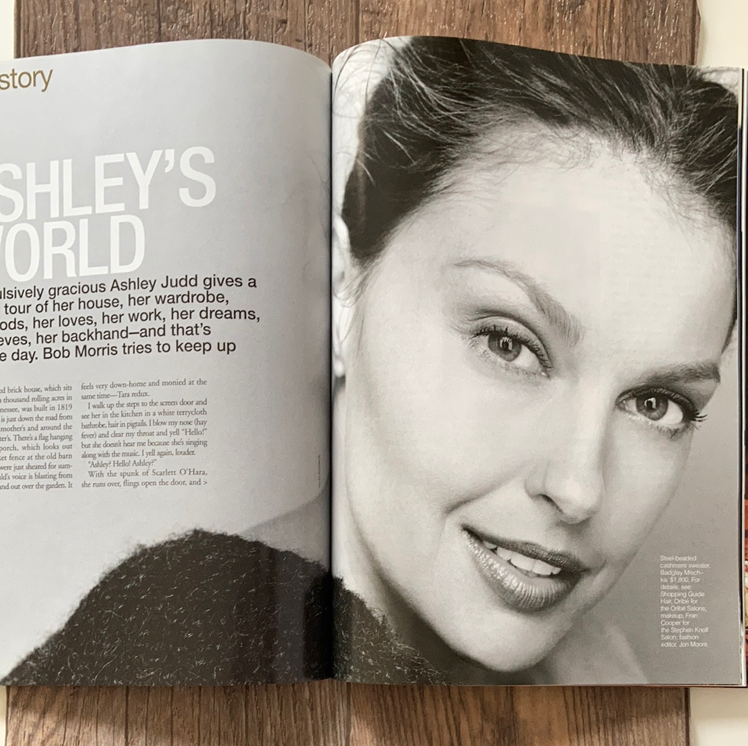 Elle Fashion Magazine September 1999 Ashley Judd Cover