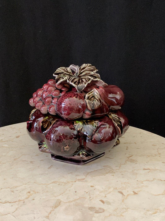 Vintage Giftcraft Made in Japan Cookie Jar Purple Fruit Shaped Cookie Jar