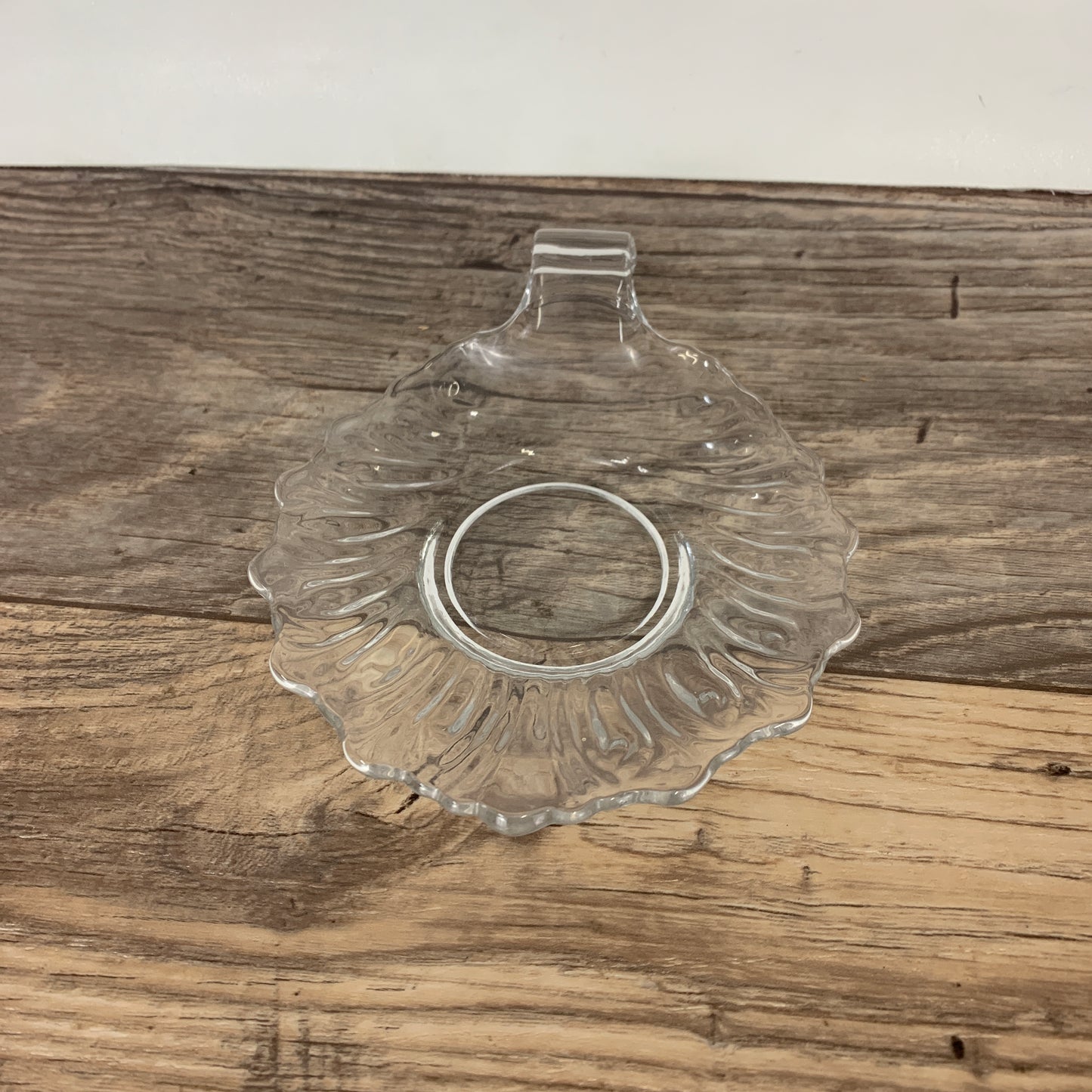 Clear Glass Candle Holder with Handle