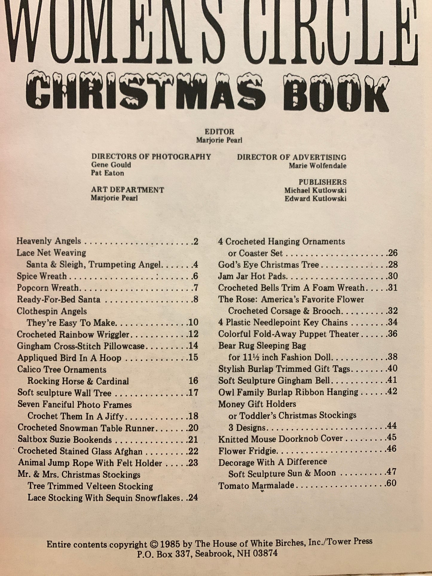 Women s Circle 1985 Christmas Book