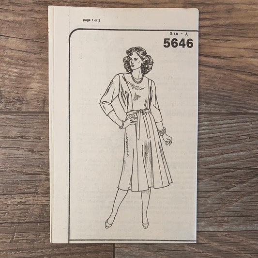 Misses Princess Seamed Dress Sewing Pattern Half Sizes from 14.5 to 24.5