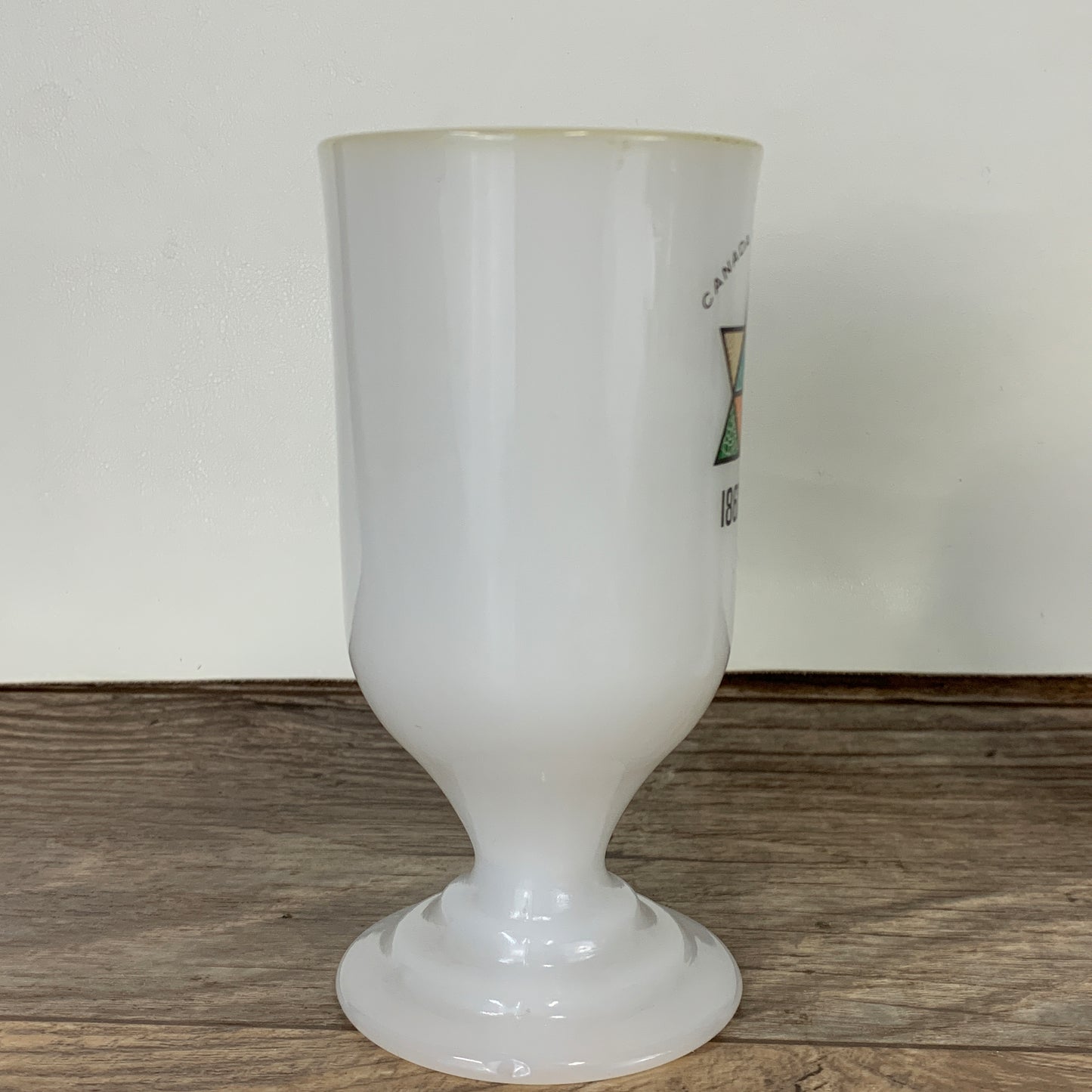 Canada Centennial Milk Glass Collectible Specialty Coffee Mugs 1867 - 1967 Set of 2