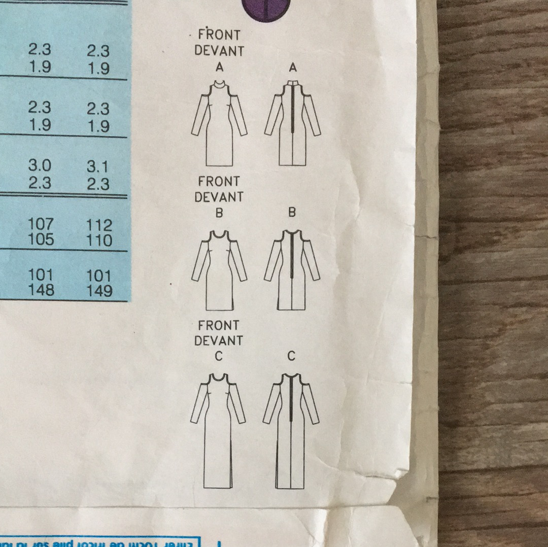Close Fitting Dress Pattern with Cut Out Shoulders, Cold Shoulder Dress Sewing Pattern Size 6-12 Butterick 3014