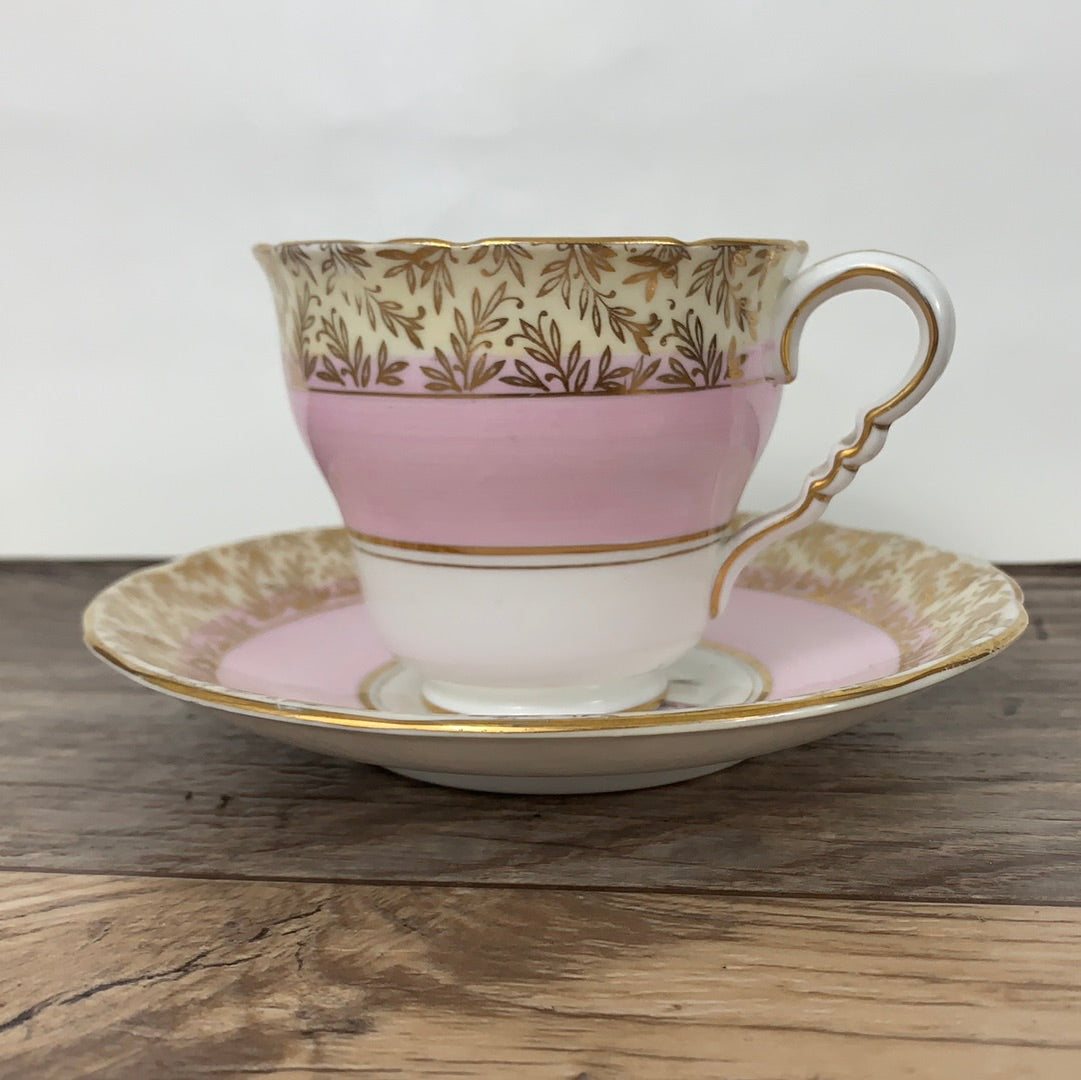 Royal Standard Pink and Gold Vintage Teacup and Saucer