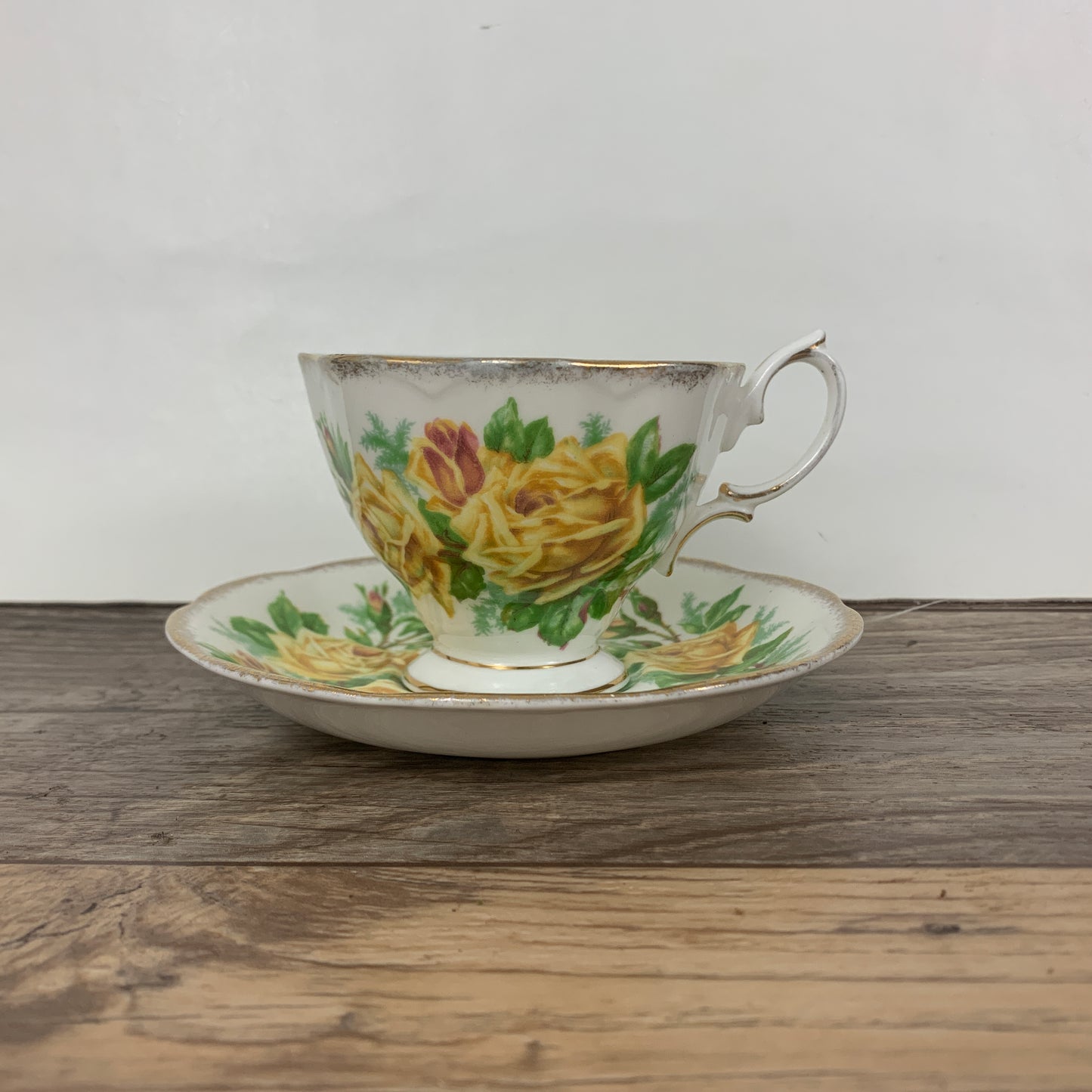 Vintage Royal Albert Tea Rose Tea Cup with Yellow Roses