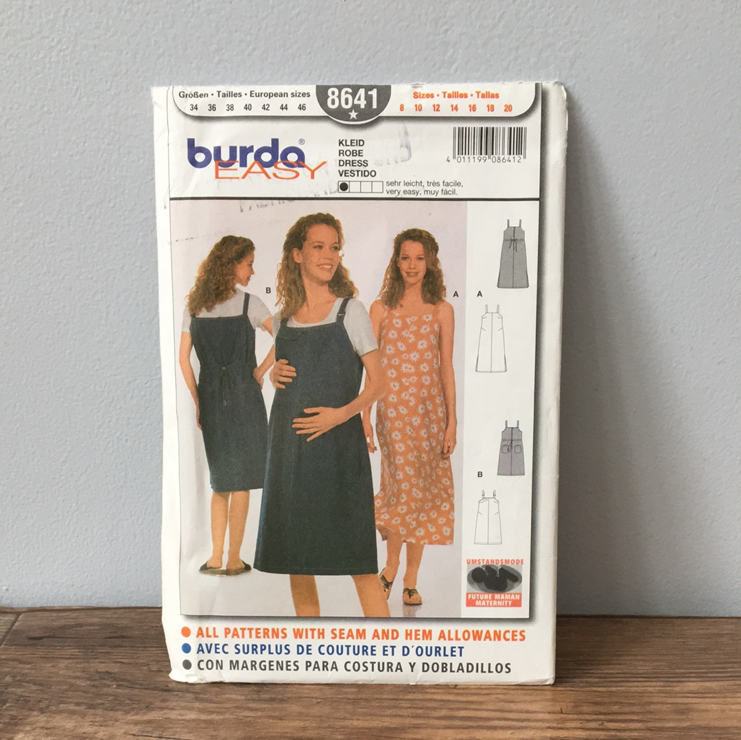 Maternity Dress Sewing Patterns Size 8 to 20 Burda Easy 8641