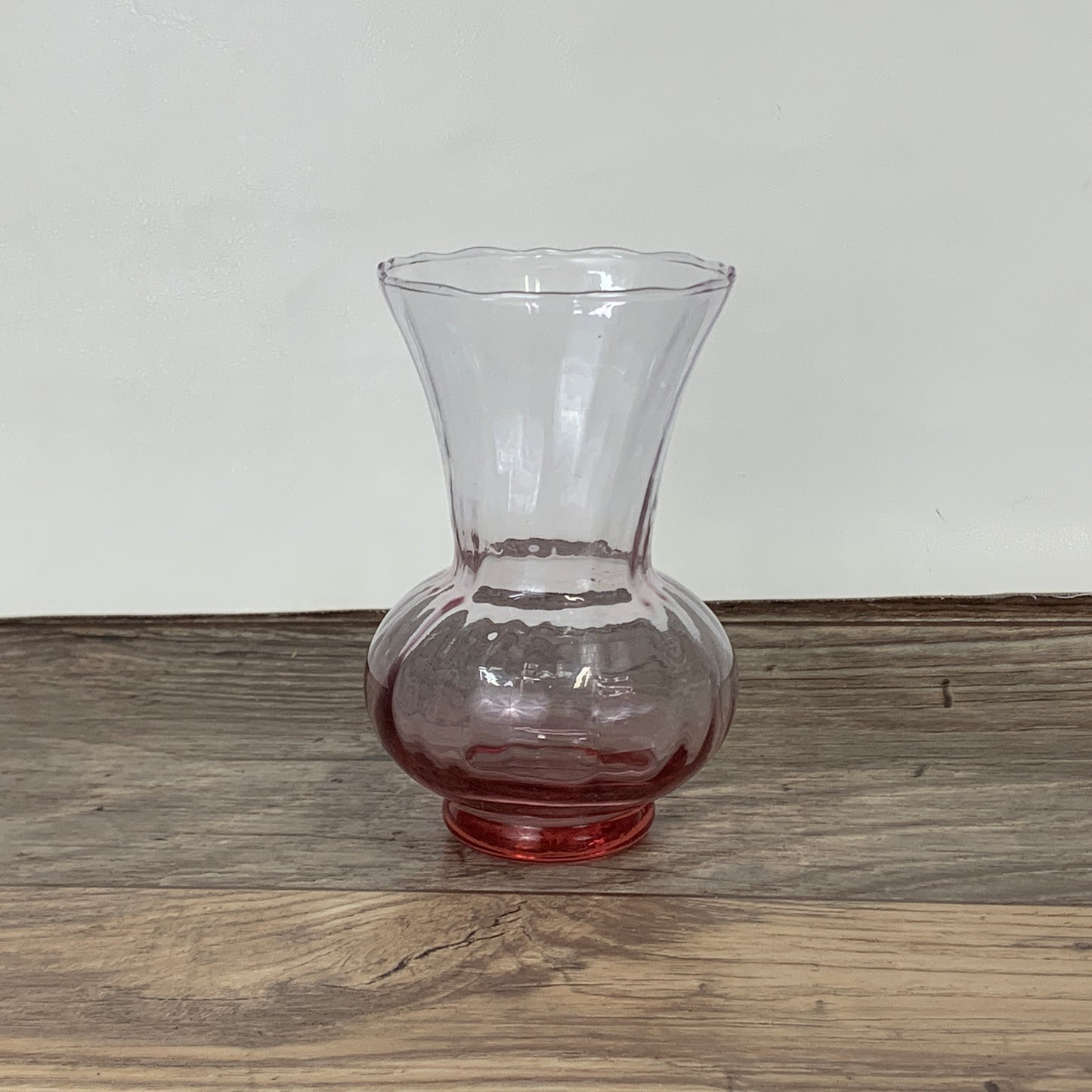 Small Pink Blown Glass Pineapple Vase