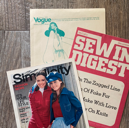 Vintage 1970s Fashion Inserts for Vogue Patterns Simplicity and McCalls sewing patterns