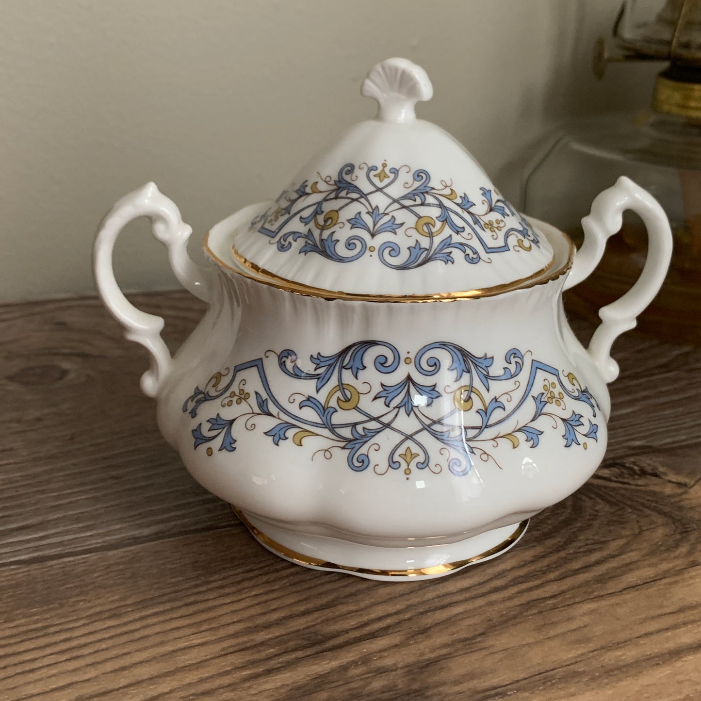 Royal Standard Sugar Bowl Blue and Gold Trim Wedding Gifts