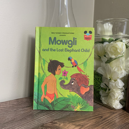 Mowgli and the Lost Elephant Child Disney Book Club Vintage Picture Story Book