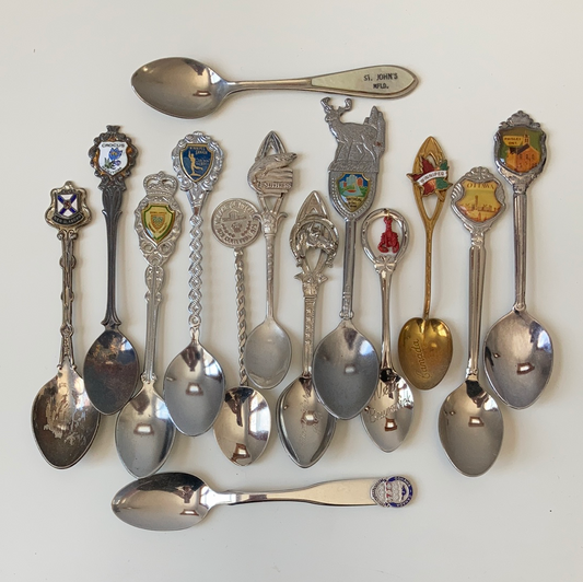 14 Canadian Vintage Collectible Souvenir Spoons Instant Collection Travel Souvenirs Vintage Canadianna