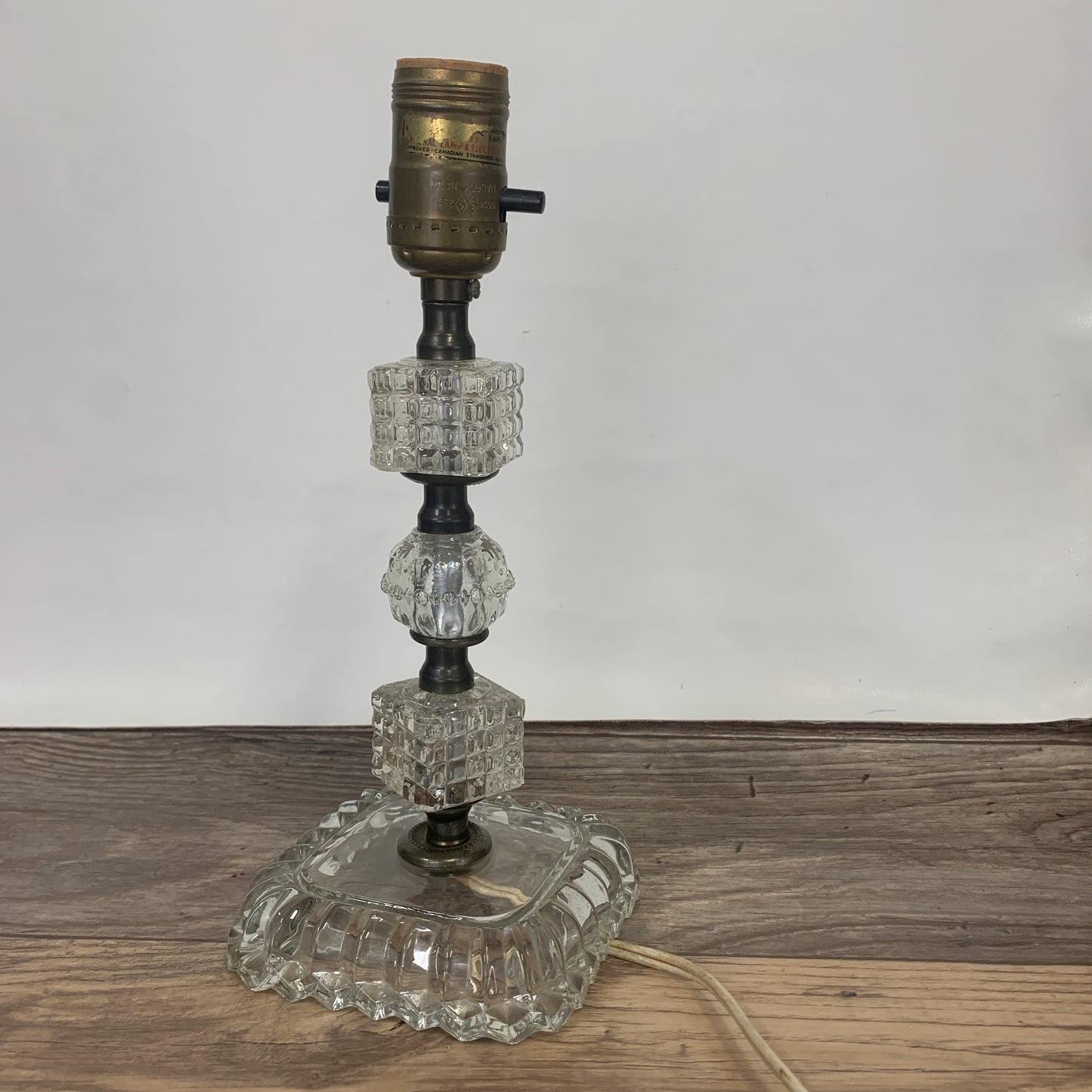 Vintage Clear Glass Lamp