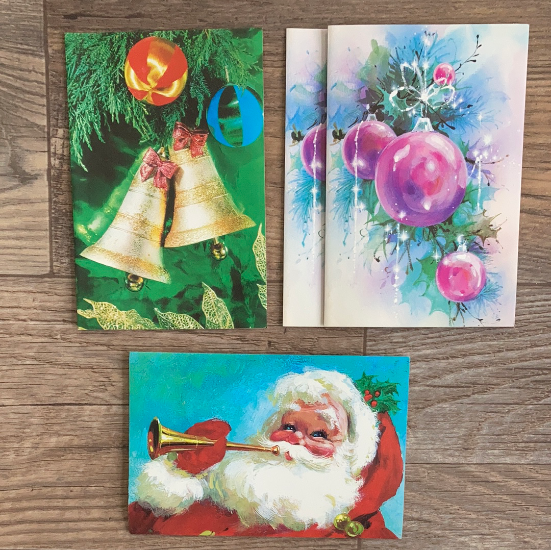 Vintage 1970s Christmas Cards Lot of 15 Junk Journal Paper Ephemera Vintage Christmas Cards