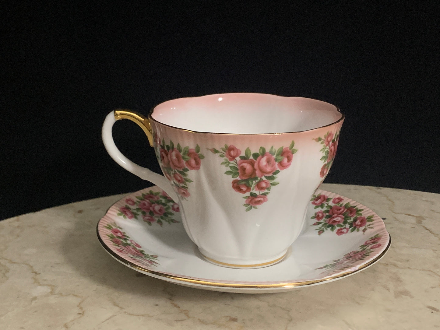 Royal Albert Dainty Dina Series Mary Pattern Vintage Teacup and Saucer Set