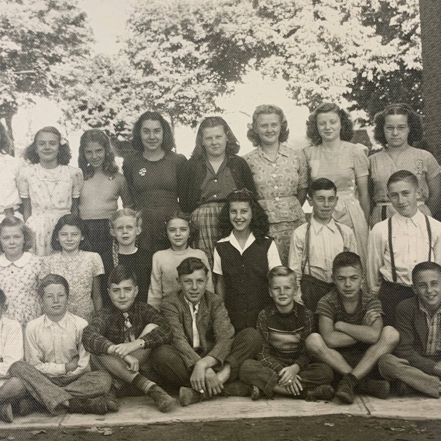 Vintage Class Photo, Black and White School Photo, Found Photo