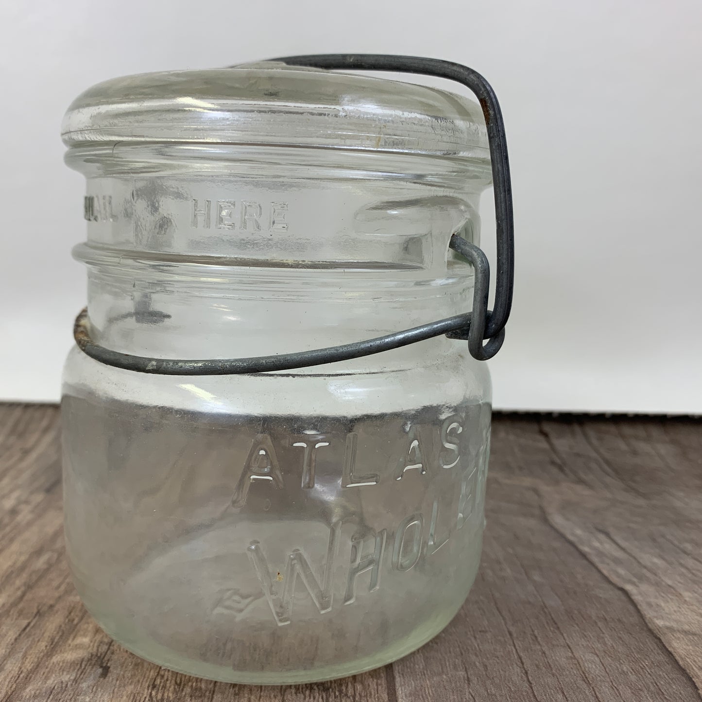 Atlas Swing Top Sealer Jar Antique Farmhouse Canning Jar Wide Mouth Jar