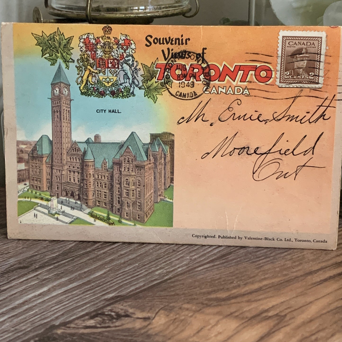 Vintage Fold Out Postcard Set City of Toronto 1949 Colour Scenes