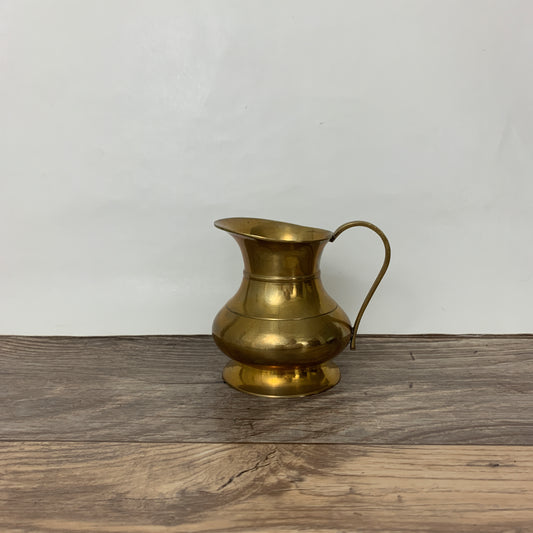 Small Brass Pitcher, Tiny Shelf Decor