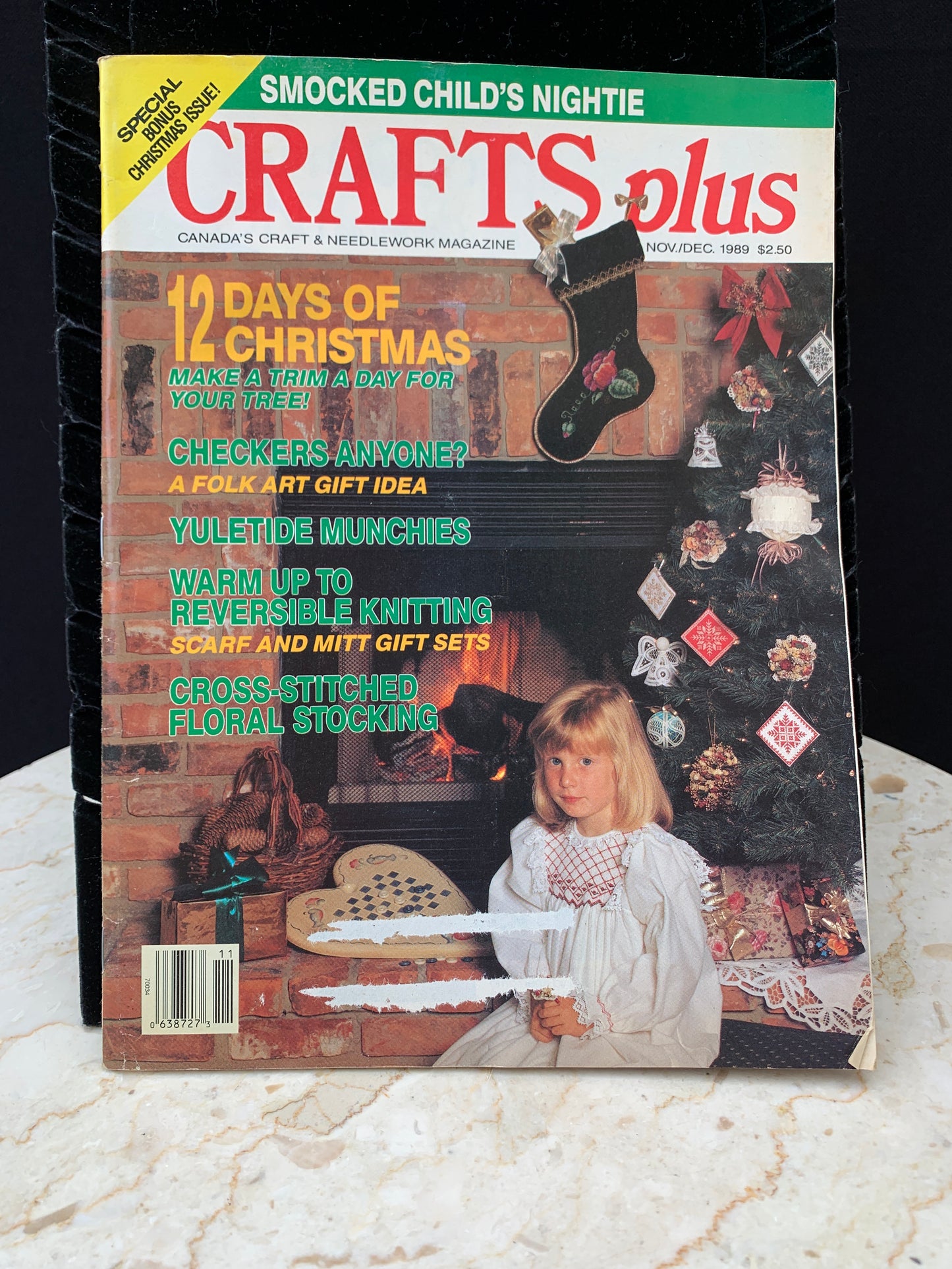 Christmas Craft Pattern Magazine Crafts Plus 1989