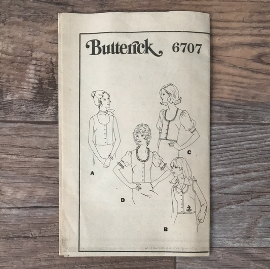 Ladies Vest Top Vintage Sewing Pattern Size 14 Butterick 6707