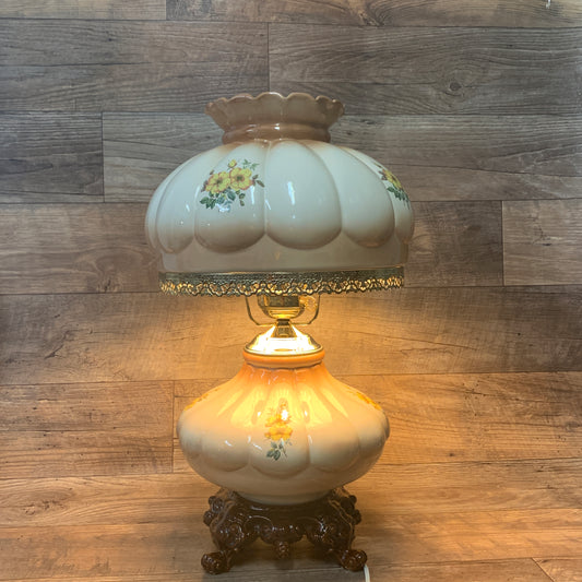 Large Ceramic Gone With the Wind Lamp, Neutral Tones