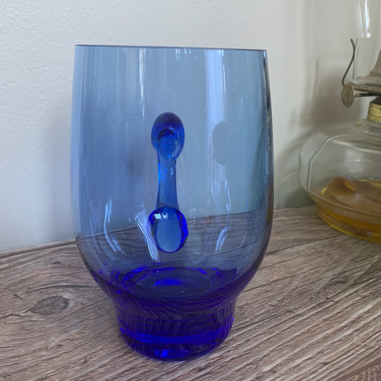Set of 4 Colourful Blown Glass Mugs MCM Blown Glass Mugs Vintage Barware