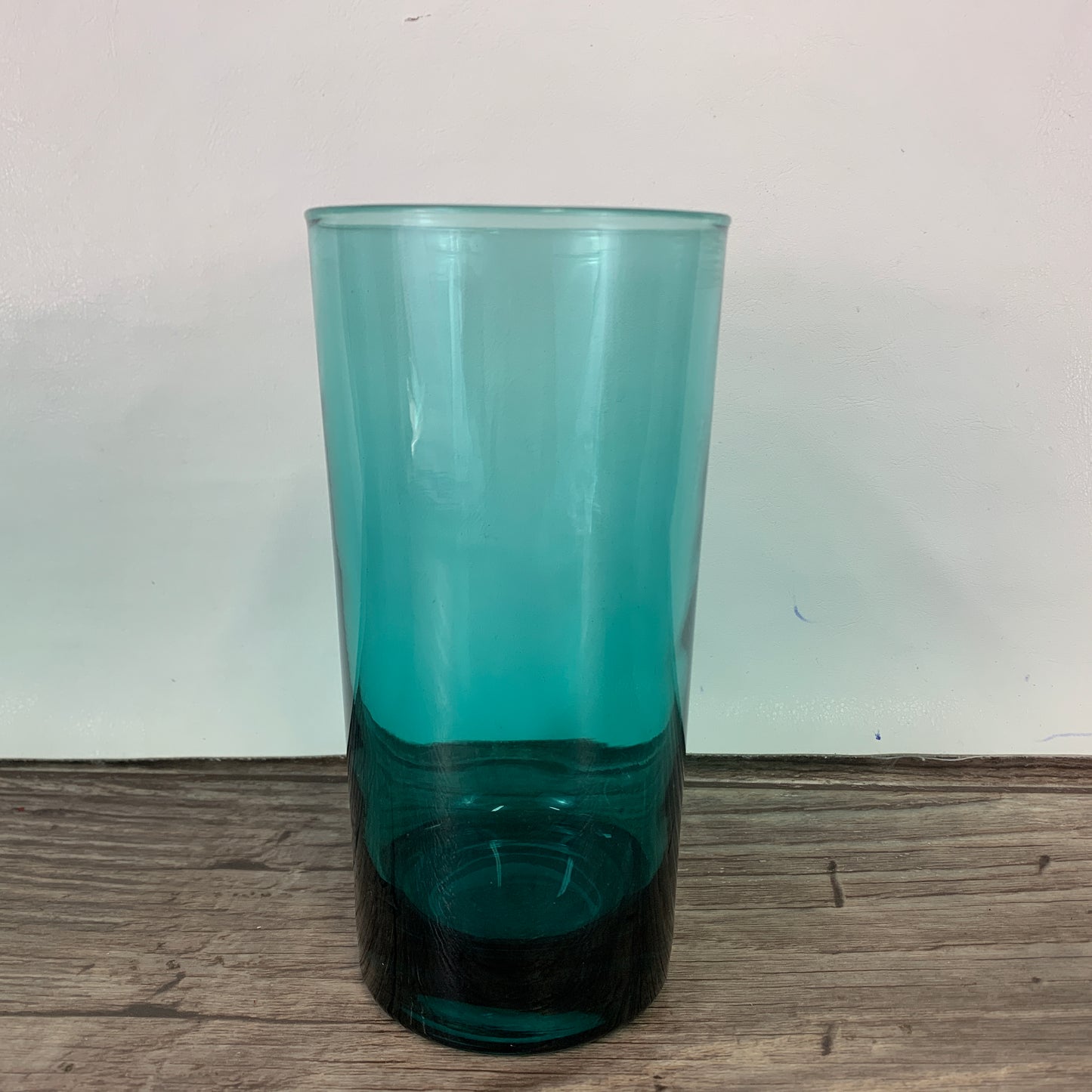 Teal Green Juice Glass Set of 5 Tall Cocktail Glasses