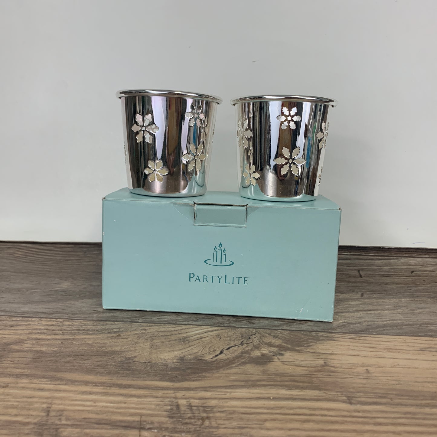 Silver Plated Snowflake Candle Holders Partylite P7874