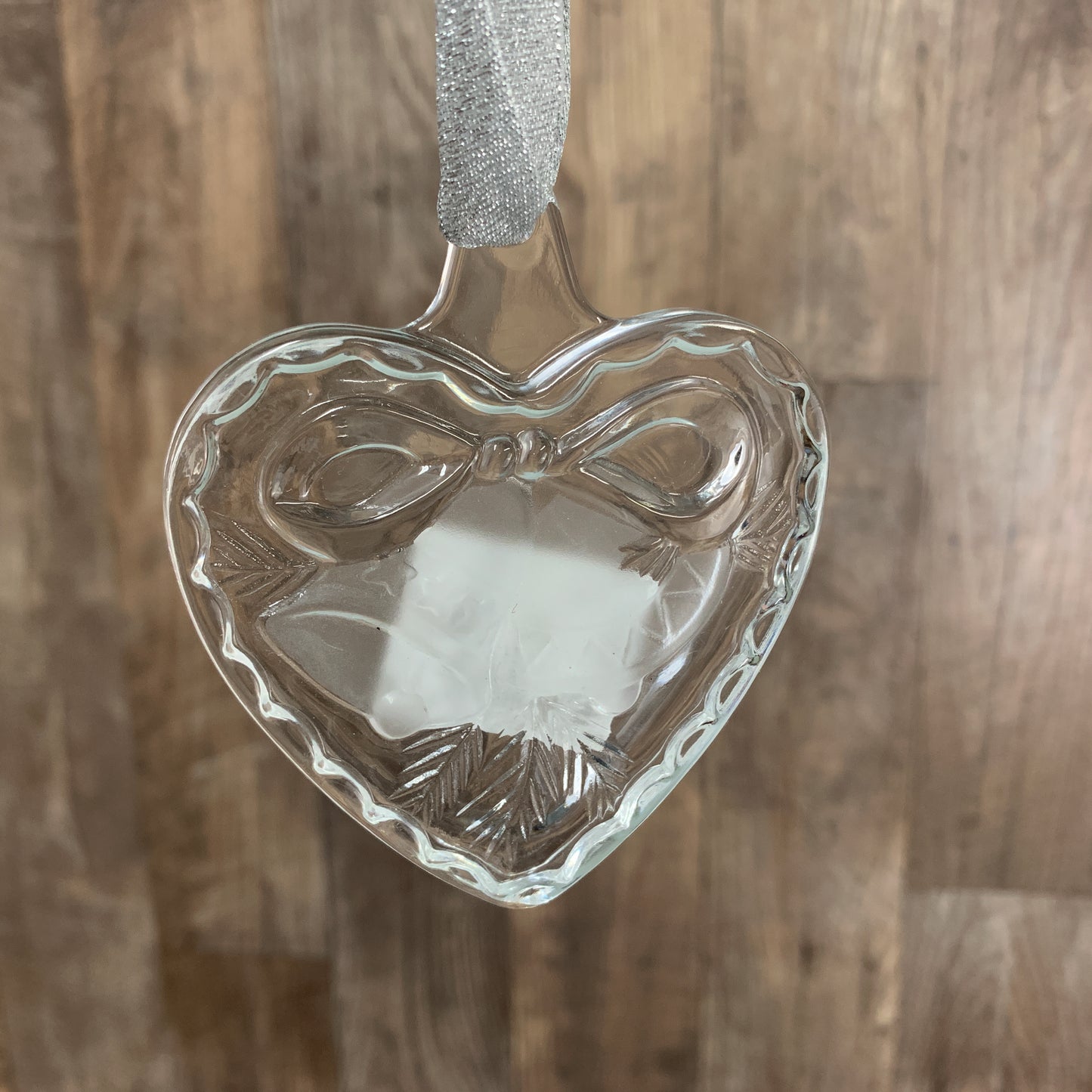 Mikasa Holiday Song Heart Shaped Crystal Ornament - In original Box