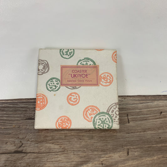 Yukiyoe Japanese Genre Picture Coasters Boxed Set of 8 Cardboard Coasters