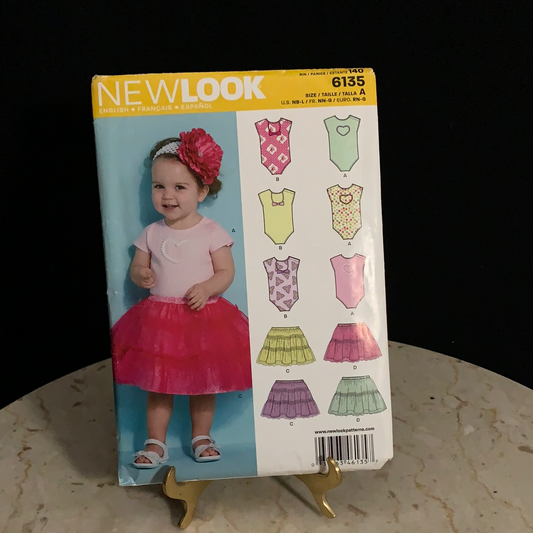 Babies 4 Sizes in One Skirt and Leotard Size A New Look 6135
