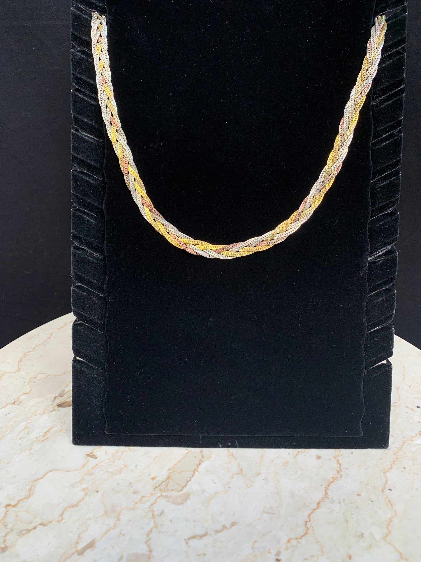 Vintage Multi Coloured Braided Chain Necklace