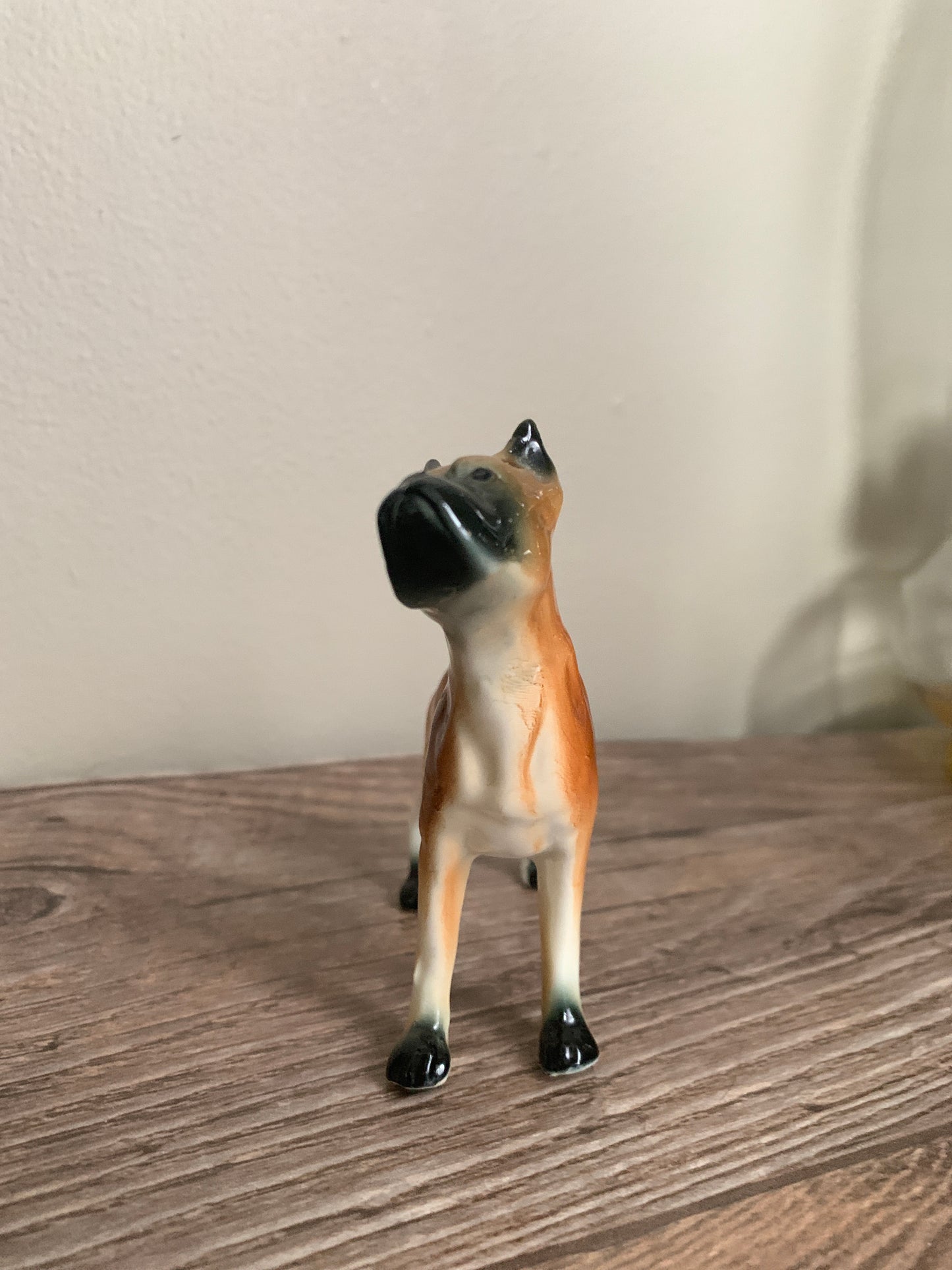 Miniature Dog Figurine Vintage Boxer Tiny Statue Vintage Home Dog Lovers Gift