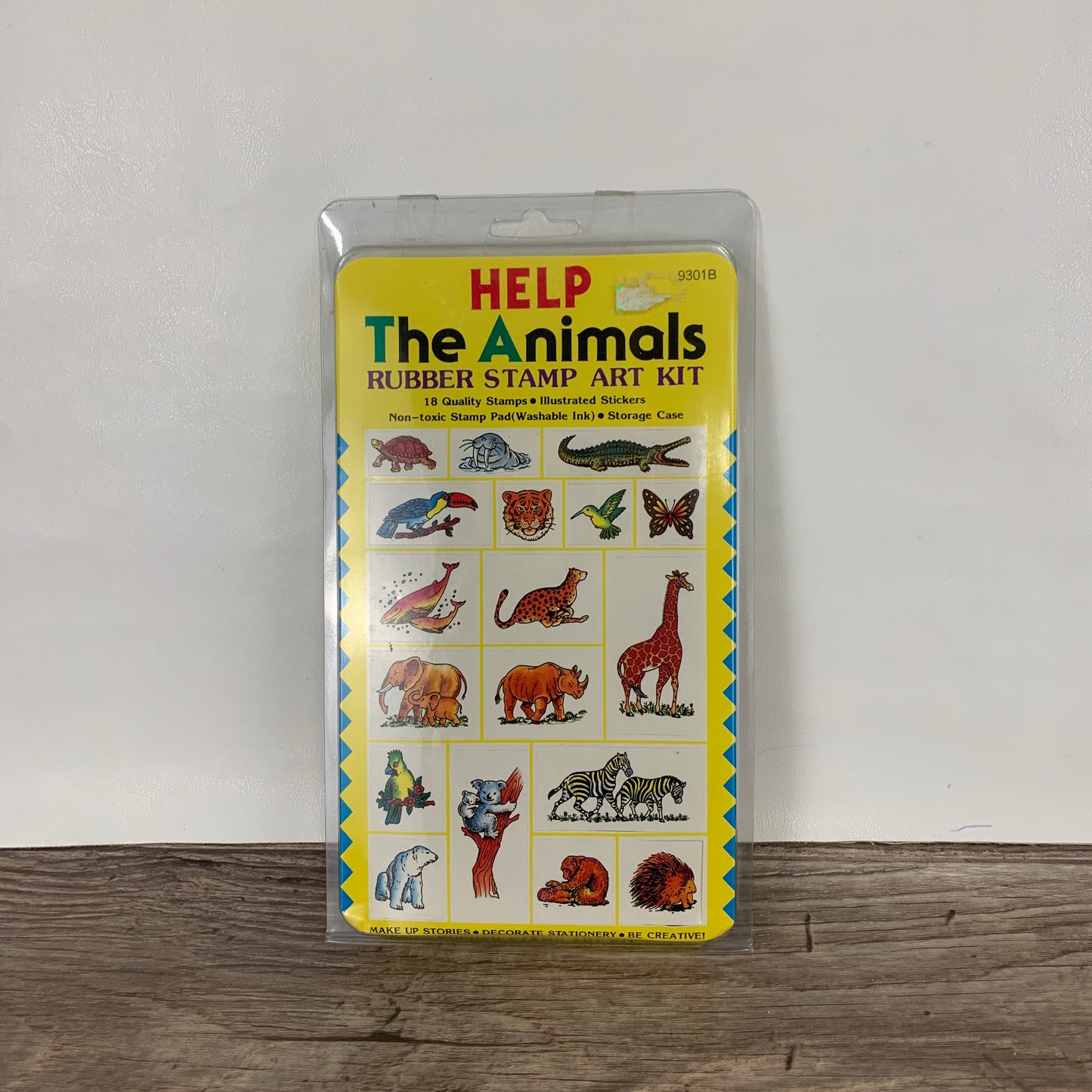 Help the Animals Rubber Stamp Art Kit, Foam Backed Stamp Kit 18 Animal Stamps