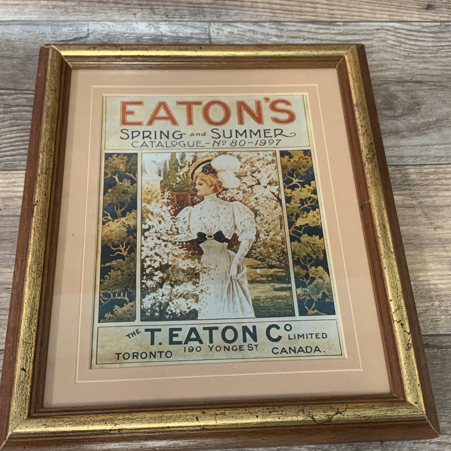 Eaton's No 80 Catalog Cover Print in Wood Frame, Eaton's Spring Summer Catalog in Frame