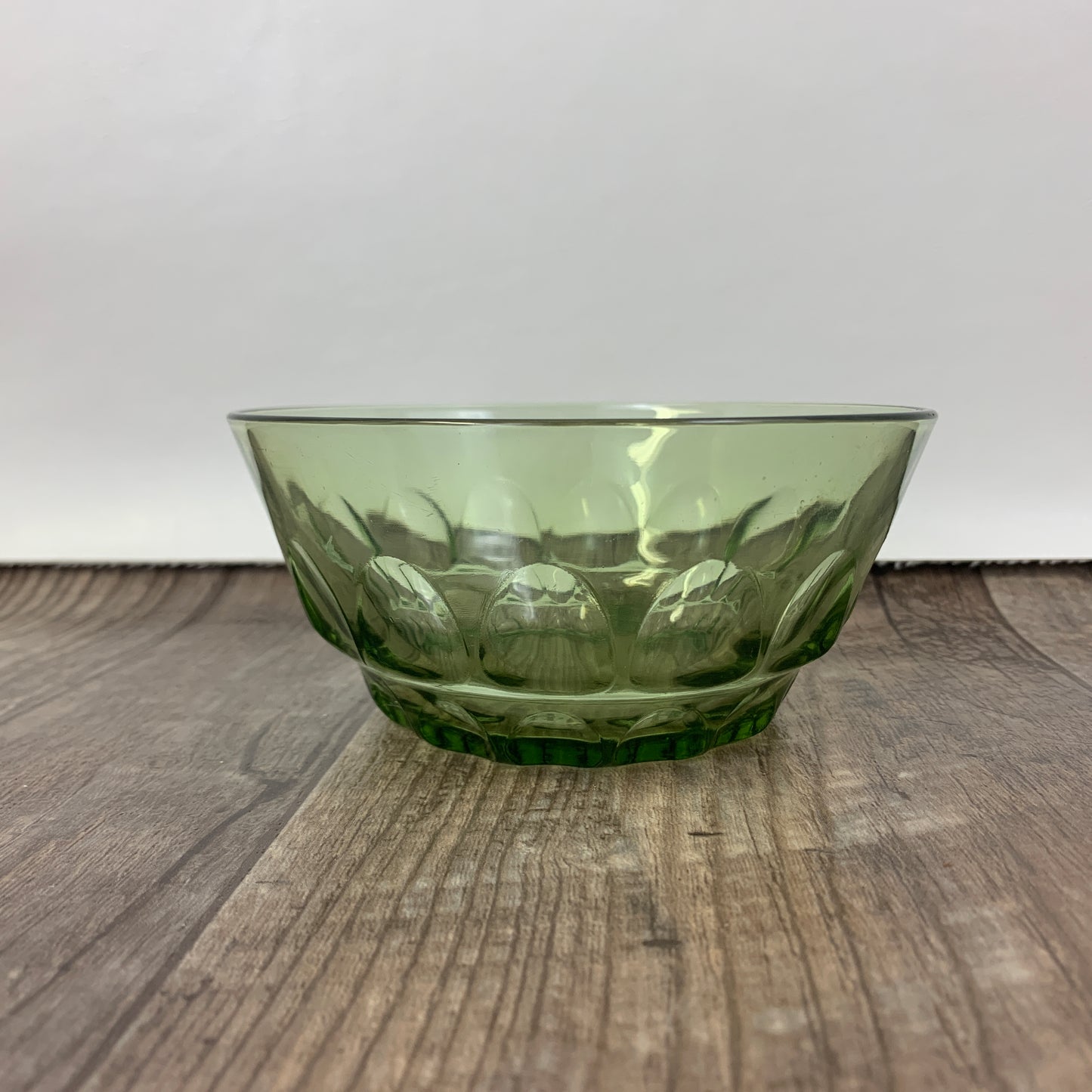 Green Thumbprint Bowl, Small Green Glass Bowl