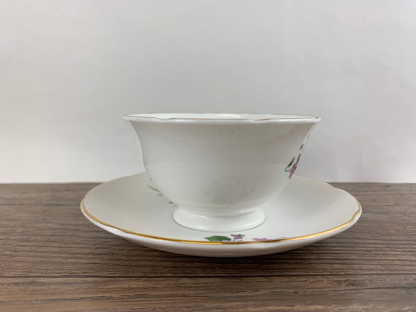 Vintage Tea Cup with Purple Violets, Royal Grafton Teacup