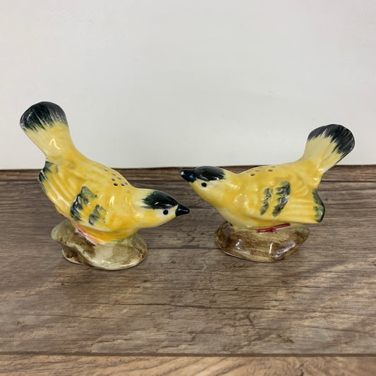 Yellow Bird Ceramic Salt and Pepper Shakers,