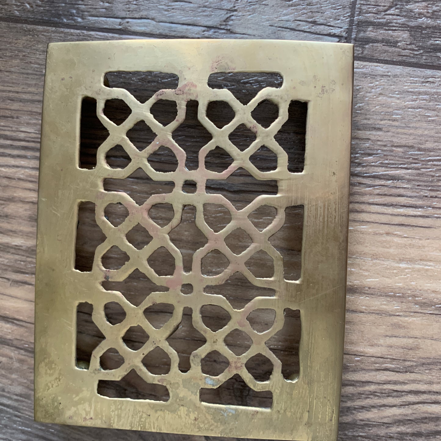 Vintage Brass Trivet with Cut Work Design, Brass Hot Plate