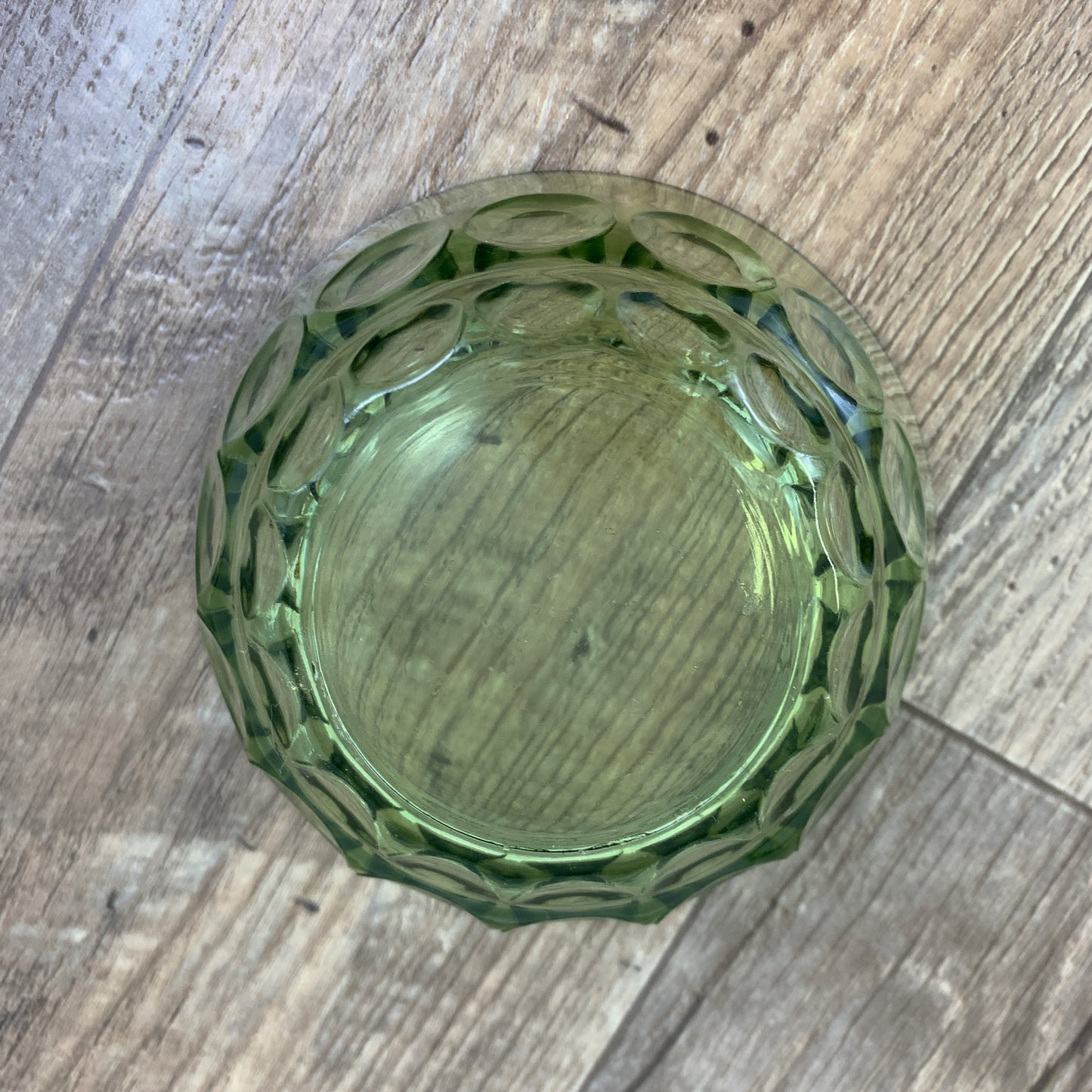 Green Thumbprint Bowl, Small Green Glass Bowl
