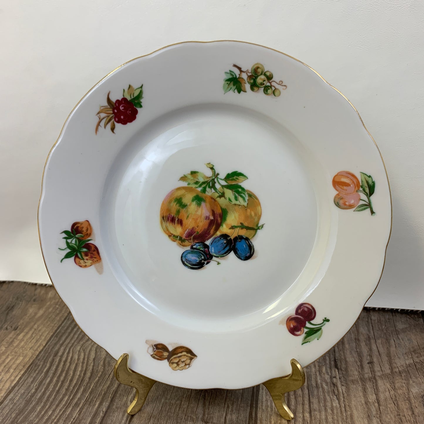 Set of 3 Vintage China Plates, Salad Plates, Dessert Plates Made in Czechoslovakia