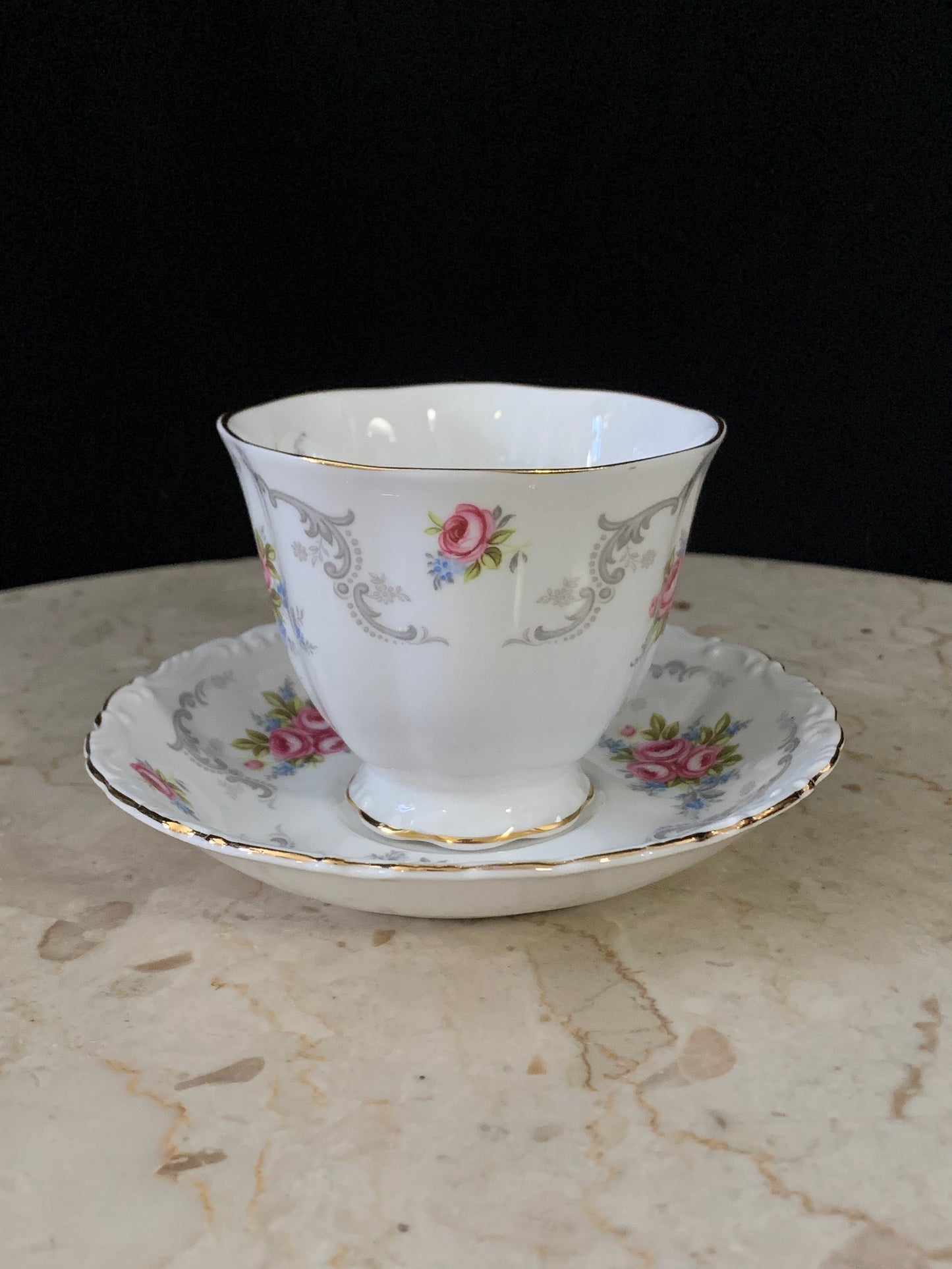 Royal Albert Tranquility Teacup and Saucer Set Pink Floral Teacup