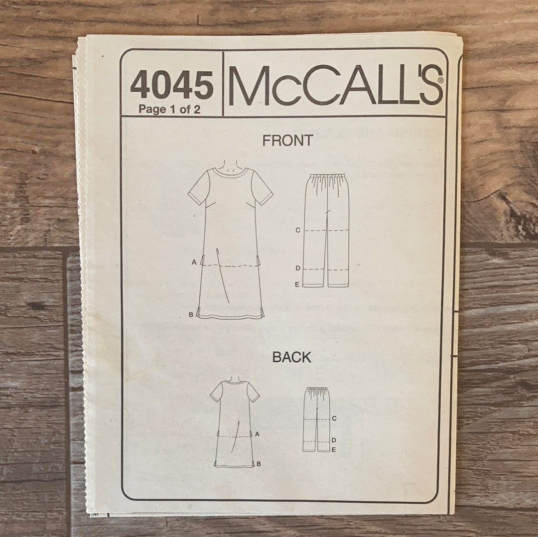 Womens Petite Top Dress Pants and Shorts Mix and Match Sewing Pattern Size 26W to 32W McCalls 4045