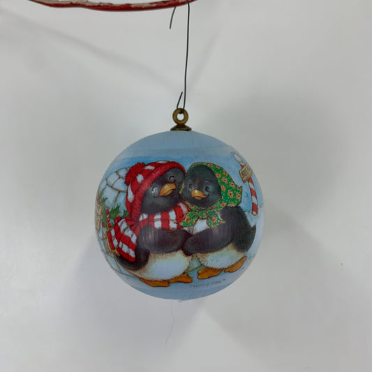 Vintage Satin Christmas Ornament Alderbrook 1983 Friendship Ornament