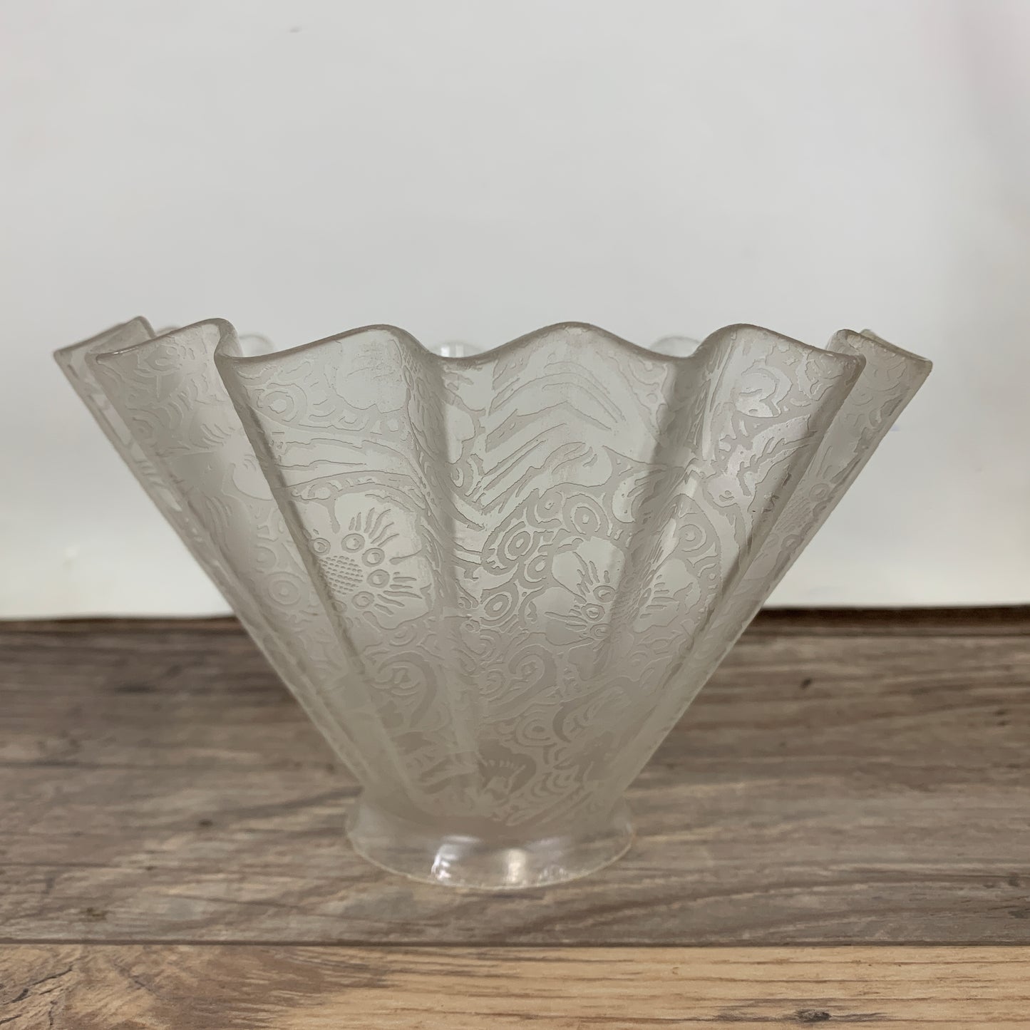 Frosted Glass Lamp Shades with Frosted Floral Pattern